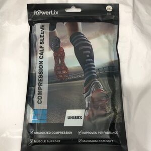 PowerLix unisex Calf Compression‎ Supreme Shin Splint Sleeves sz L/XL new-1 pair